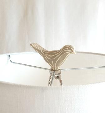 small bird finial, taupe small bird finial, taupe
